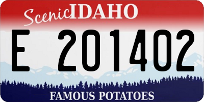 ID license plate E201402