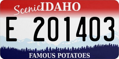 ID license plate E201403