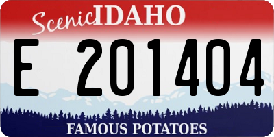 ID license plate E201404