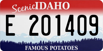 ID license plate E201409