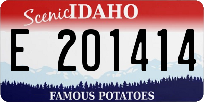 ID license plate E201414