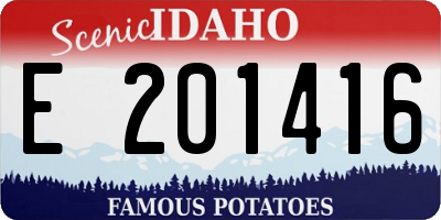 ID license plate E201416