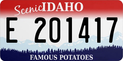 ID license plate E201417