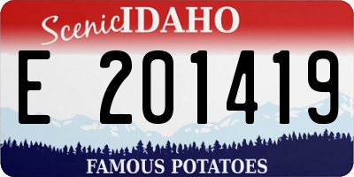 ID license plate E201419