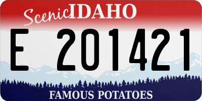 ID license plate E201421