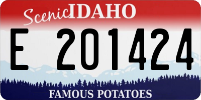 ID license plate E201424