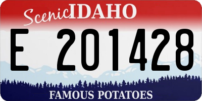 ID license plate E201428