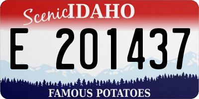 ID license plate E201437