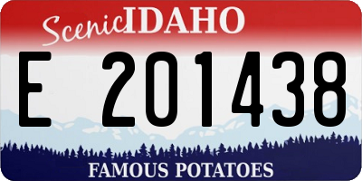 ID license plate E201438