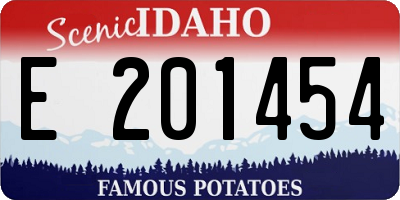 ID license plate E201454