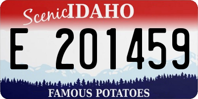 ID license plate E201459