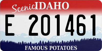 ID license plate E201461