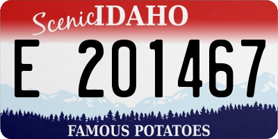 ID license plate E201467
