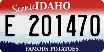 ID license plate E201470