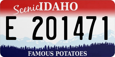 ID license plate E201471