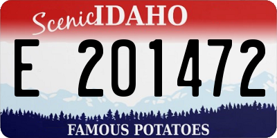 ID license plate E201472