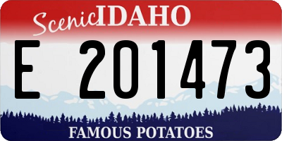 ID license plate E201473