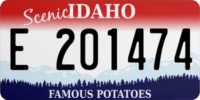 ID license plate E201474