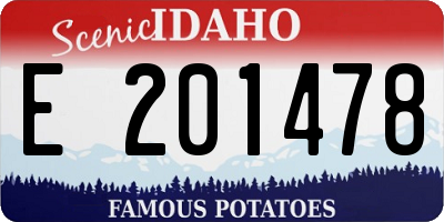 ID license plate E201478
