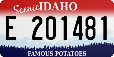 ID license plate E201481