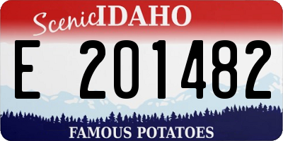 ID license plate E201482