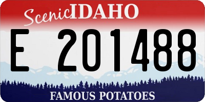 ID license plate E201488