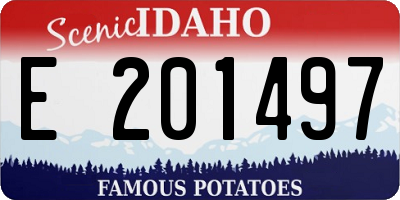 ID license plate E201497