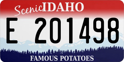 ID license plate E201498