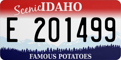 ID license plate E201499