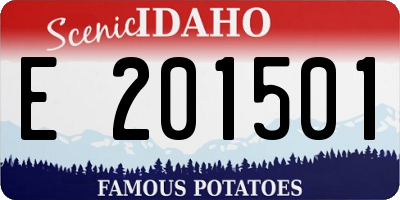 ID license plate E201501