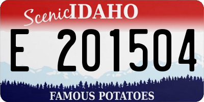 ID license plate E201504