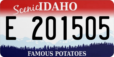 ID license plate E201505