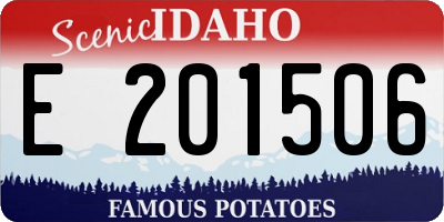 ID license plate E201506