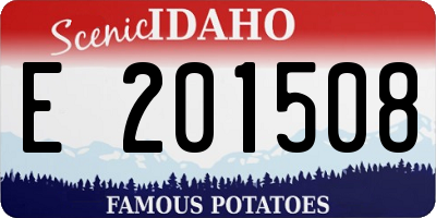 ID license plate E201508
