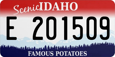 ID license plate E201509