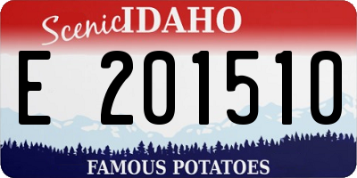 ID license plate E201510