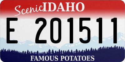 ID license plate E201511