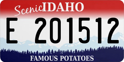 ID license plate E201512