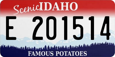ID license plate E201514