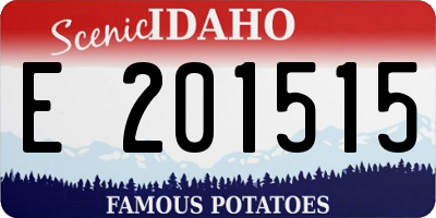 ID license plate E201515