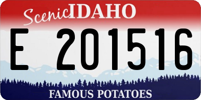 ID license plate E201516