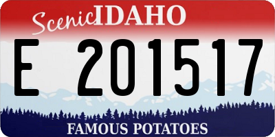 ID license plate E201517