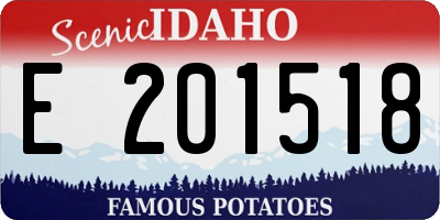 ID license plate E201518