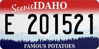 ID license plate E201521