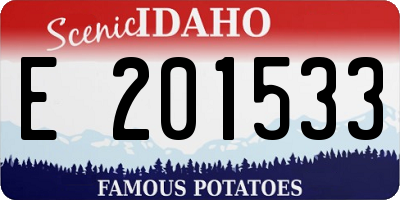 ID license plate E201533