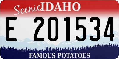 ID license plate E201534