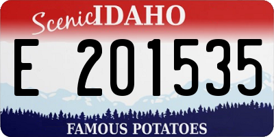 ID license plate E201535