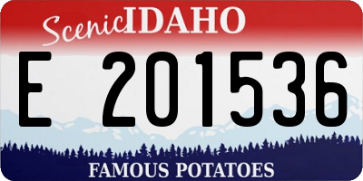 ID license plate E201536