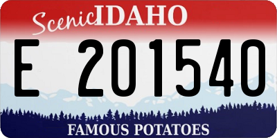 ID license plate E201540