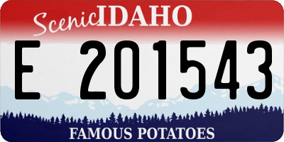 ID license plate E201543